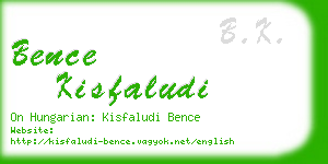 bence kisfaludi business card